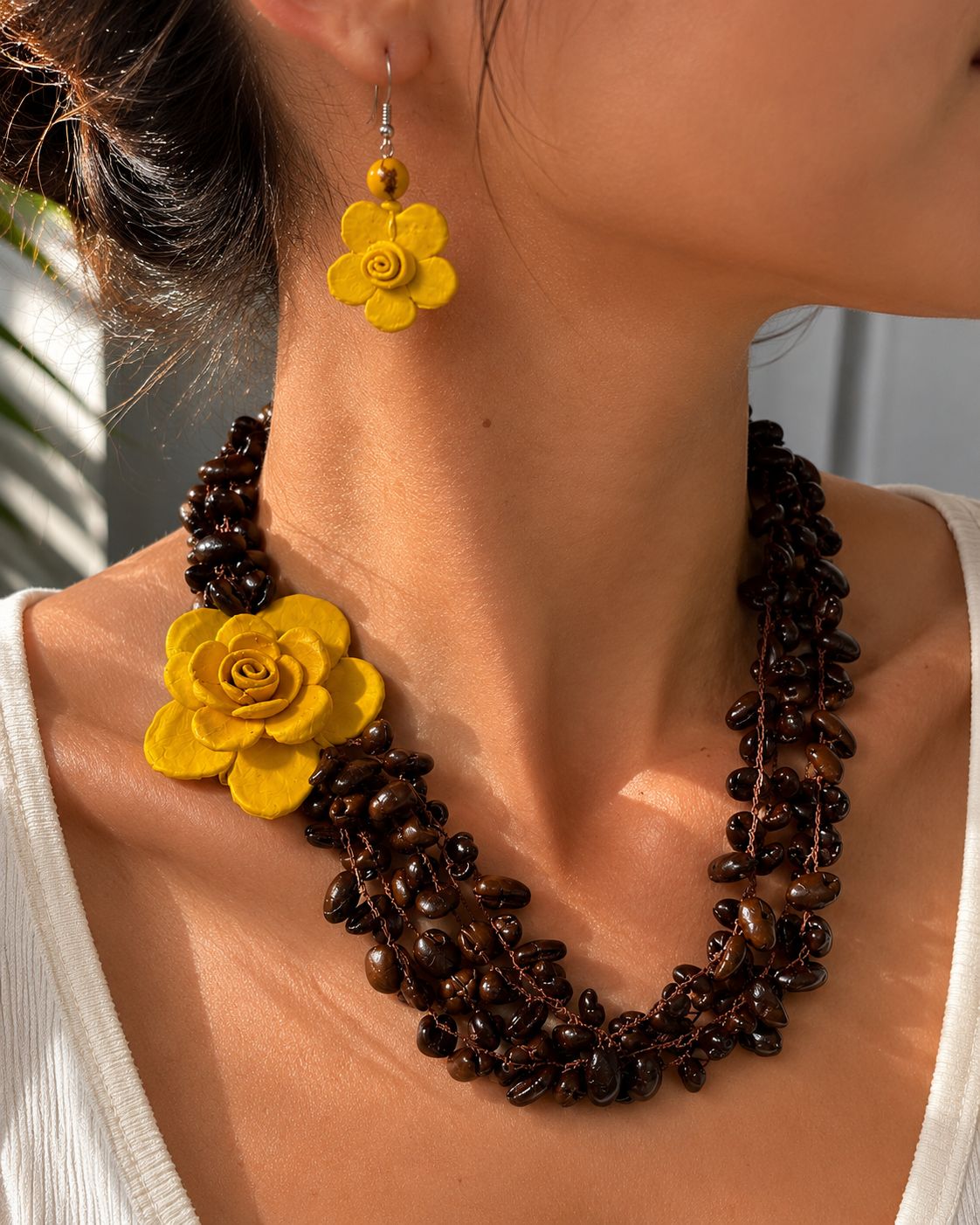 Collar de Cafe y Naranja