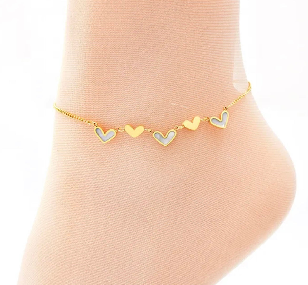 Anklet heart